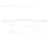 Rectangular table made of black stained oak wood Ipueiras