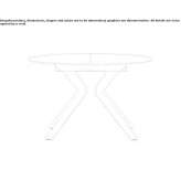 Extendable round glass table Rouffach