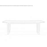 Rectangular table made of wooden veneer Dernice