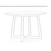 Round wooden table Prestice