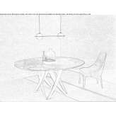Dark Emperador oval marble table Petresti