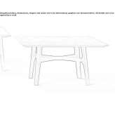 Square dining table with a marble top Estada