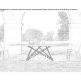 Extendable rectangular glass table Zorlesco
