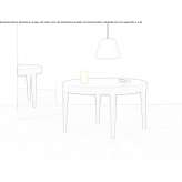 Extendable round wooden table Daugai