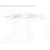Round table made of glass and stainless steel Sulgen