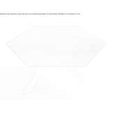Hexagonal dining table with a porcelain stoneware top Pteni