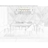 Rectangular dining table with a marble top Murashi