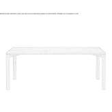 Rectangular dining table made of solid wood Cantello