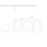 Extendable rectangular wooden table Apagy