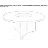 Round table with Lazy Susan Aloja