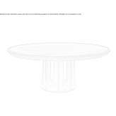 Round table in marble and canaletto walnut Stedman