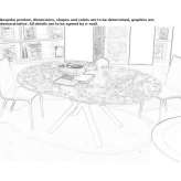 Extendable round ceramic table Rouffach