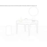 Extendable round wooden table Daugai