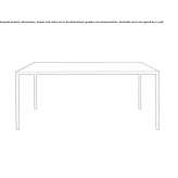 Rectangular table with a concrete top Leduc