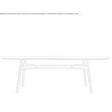 Dining table made of wood and glass Norco
