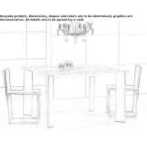 Calacatta square marble table Petresti