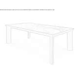 Rectangular dining table with metal structure and marble top Ulapes
