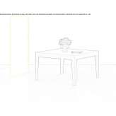 Extendable square wooden table Apagy