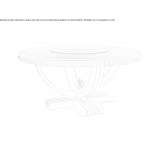 Round walnut table Tecoluca
