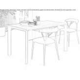 Extendable wooden table Hizan