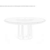 Round walnut table with Lazy Susan Stedman