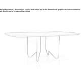 Square oak table Crinitz