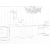 Rectangular marble table Puerto
