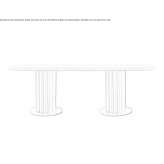 Rectangular travertine table Brijesce
