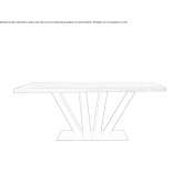 Rectangular wooden dining table Estada