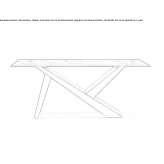 Rectangular ceramic table Halluin