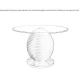Round glass dining table Pineto