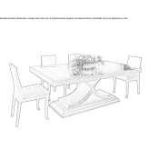 Rectangular dining table made of solid wood Tardos