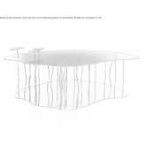 Table made of glass and stainless steel Edelstal