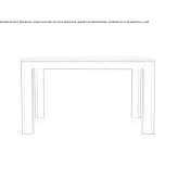 Extendable rectangular table with a concrete top Bosconia