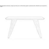 Rectangular ceramic table Fylde