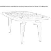 Rectangular marble table Polleben