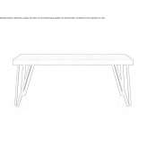 Extendable table with a concrete top Dobson