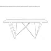 Rectangular oak table Brozas