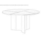 Round wooden table Tribsees