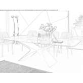 Rectangular glass table Ternat