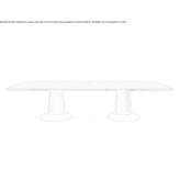 Rectangular table made of ebony and a base covered with leather Masio