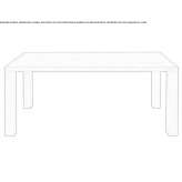 Rectangular table made of construction wood Coex