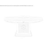 Round walnut living room table Naica