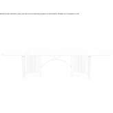 Rectangular glass table and metal base Bardi