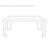 Rectangular oak table Heyerode