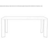 Walnut and metal table Ledana