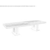 Rectangular ebony table for the living room Naica