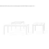 Rectangular wooden dining table with a marble top Estada