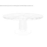 Round ebony table and leather-covered base Masio