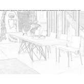 Extendable rectangular wooden table Zorlesco